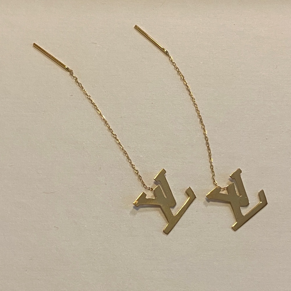 ❌SOLD❌ 18k real saudi gold large tictac earrings